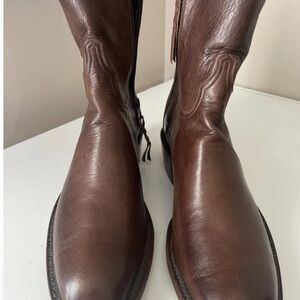 Rare Lucchese Classics Handmade Men's 10 Cowboy Boots  Leather French ToeZipper